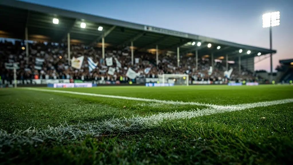 Supporters dans les tribunes exprimant leur incompréhension face à une décision arbitrale sur le terrain
